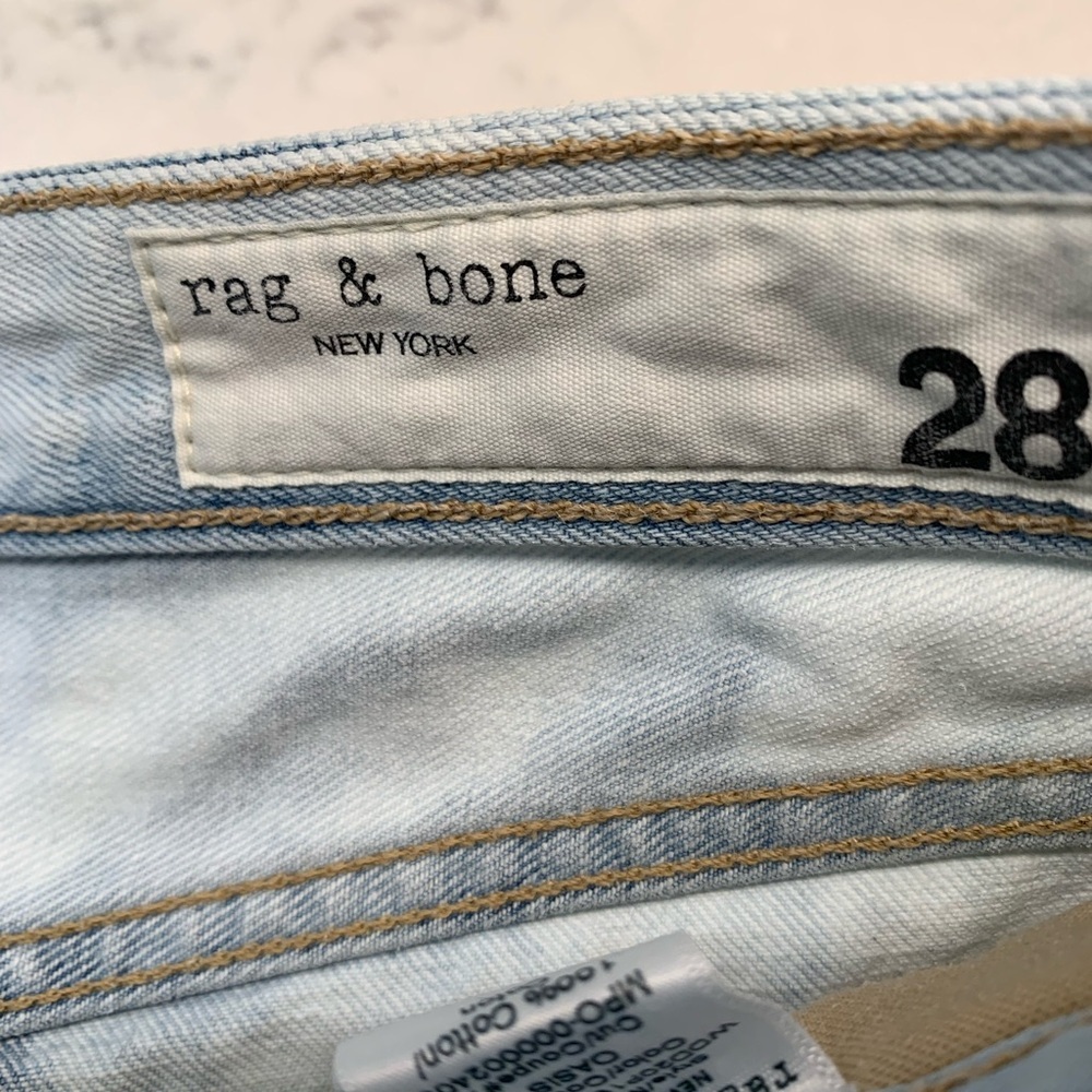Rag & Bone Oasis Tie Dye Distressed Dre Low Rise Jean Shorts Size 28 - Picture 3 of 10